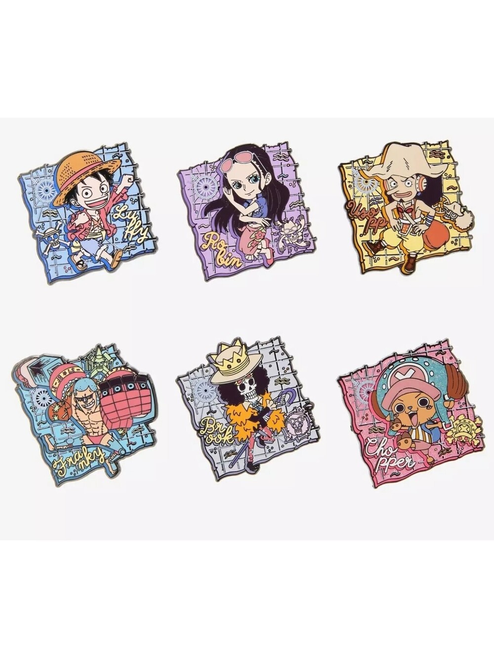 Loungefly One Piece Character Map Blind Box Enamel Pin